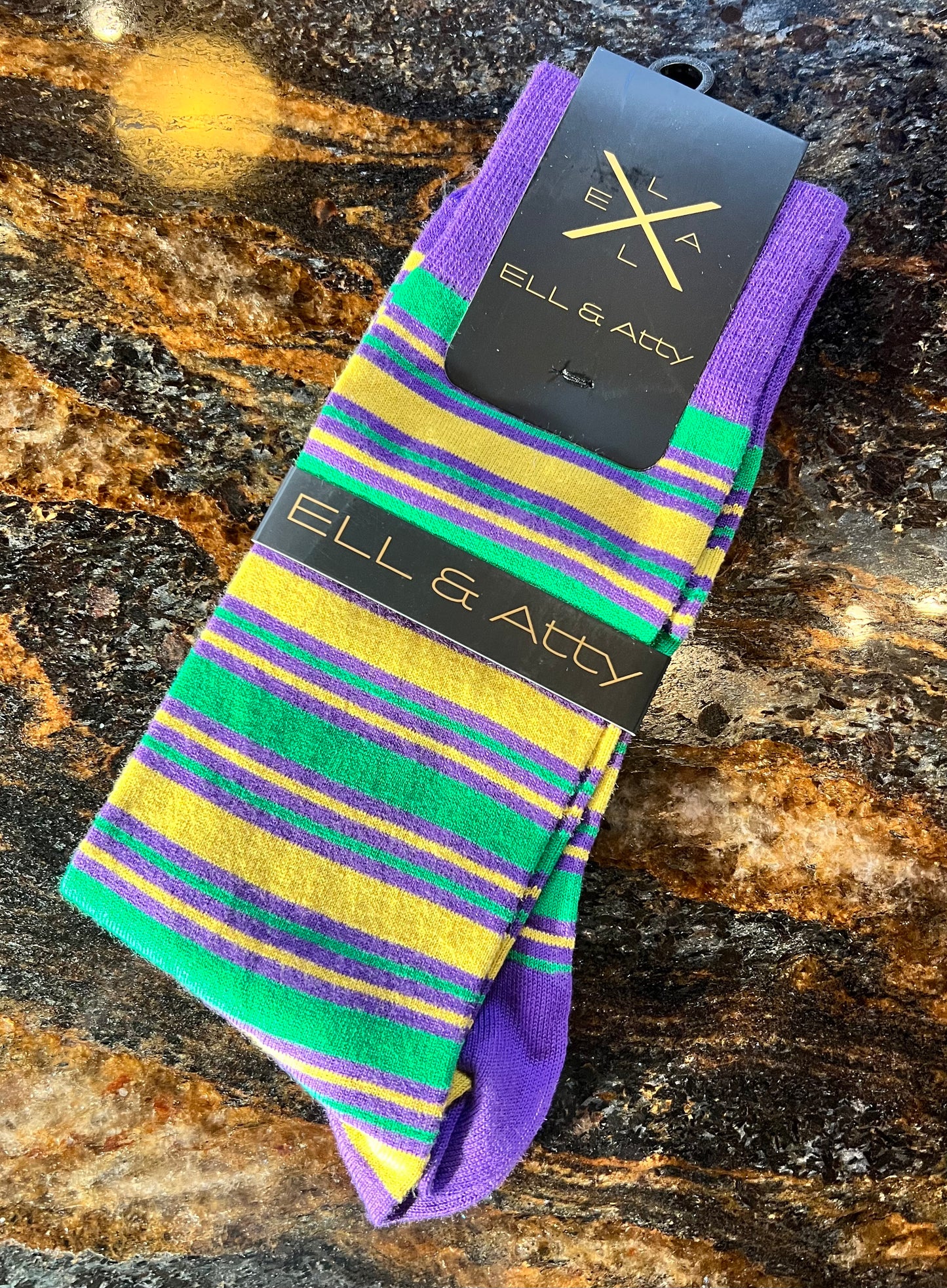 Mardi Gras Stripes Sock