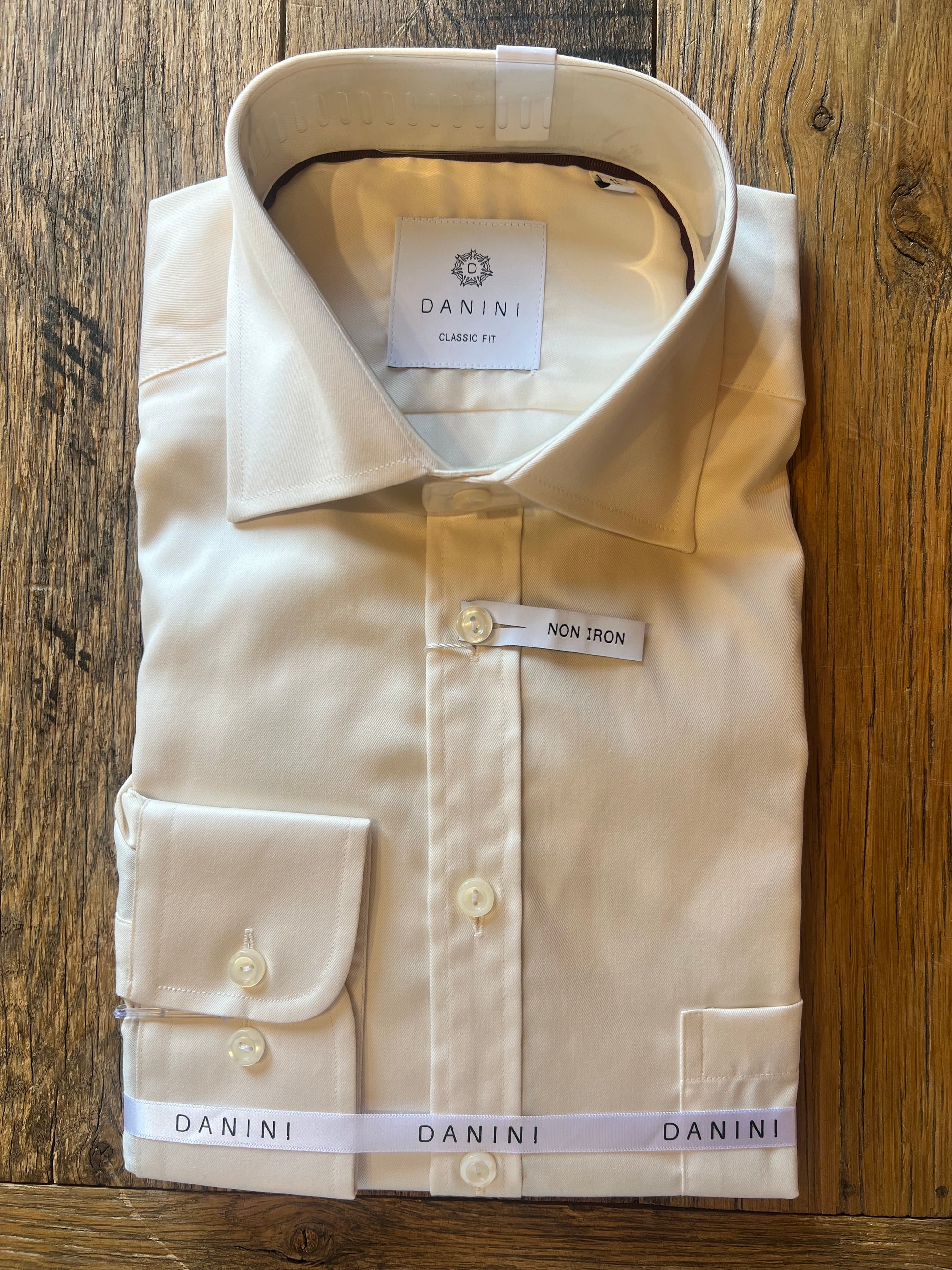 danini dress shirts Danini Solid Luxury Dress Shirt with Trim Detail