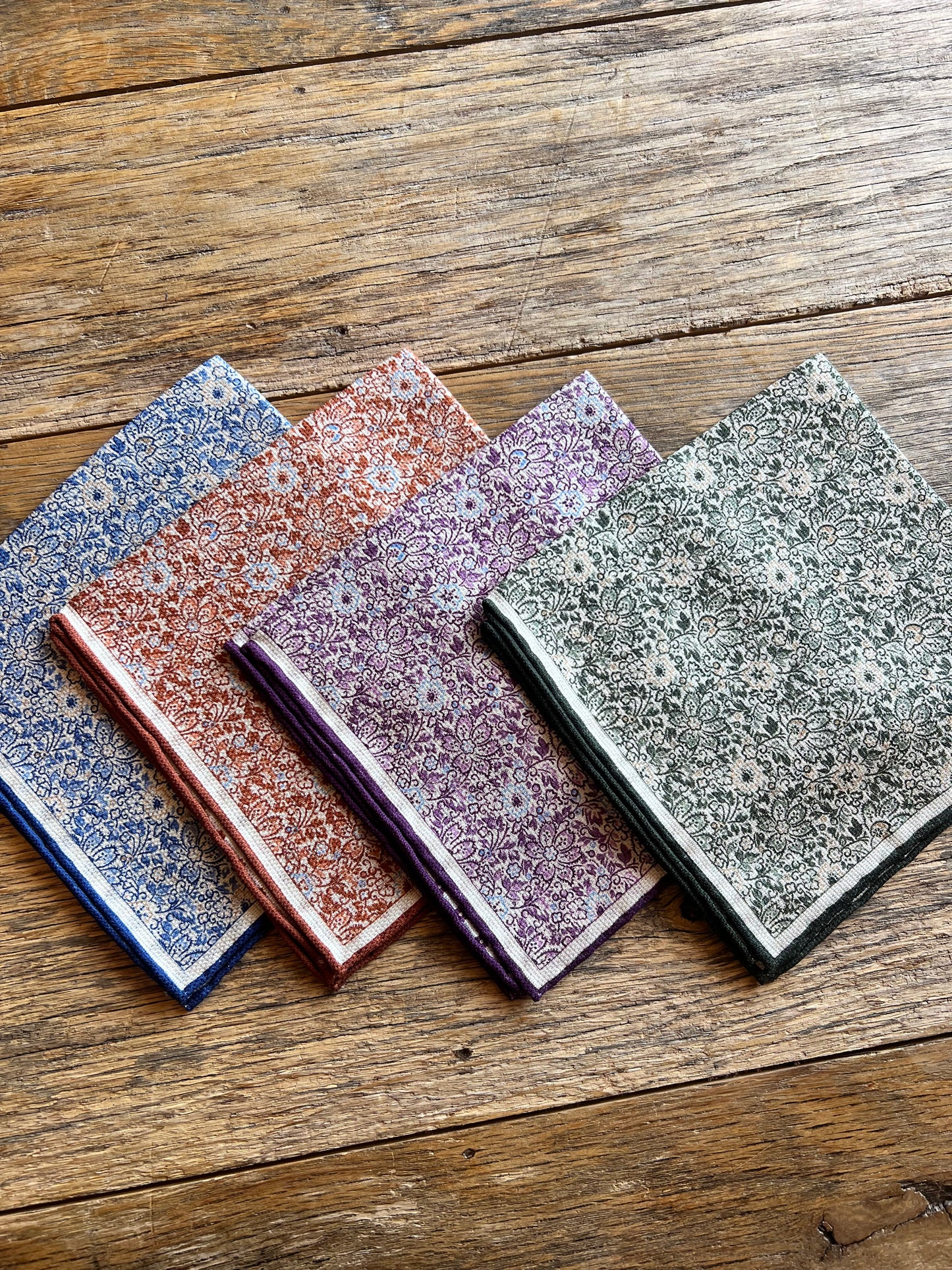 Antique Floral Reversible Handkerchief