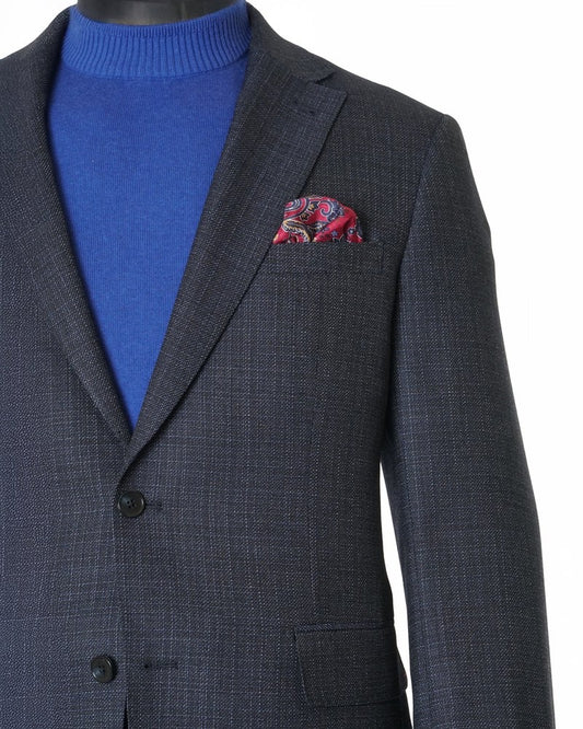 Navy Texture Wool Sport Coat — Navy