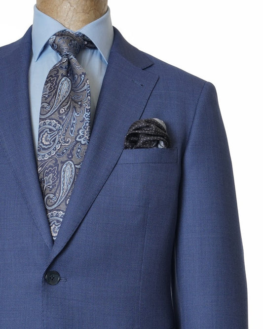 Giles & Jasper Blue Birdseye Suit