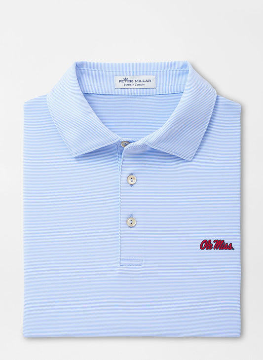 Ole Miss Jubilee Stripe Performance Polo