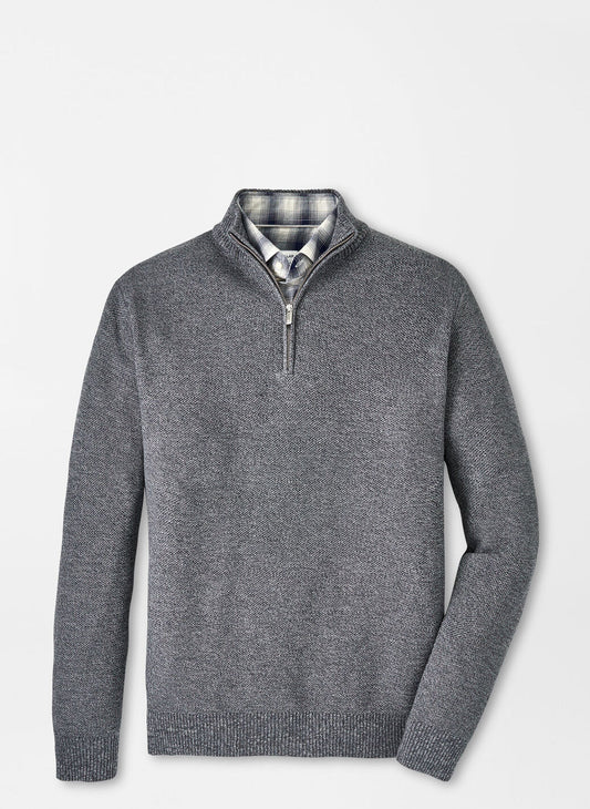 Nevis Twisted Quarter Zip Sweater