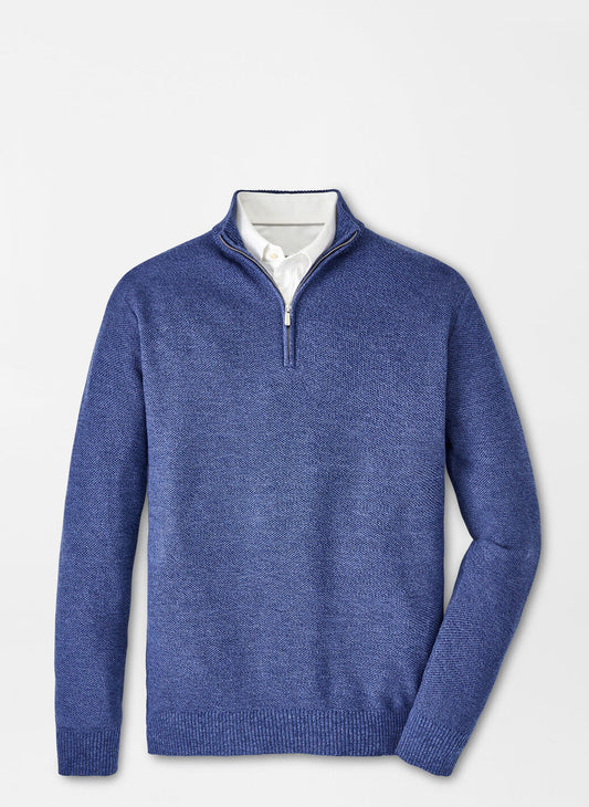 Nevis Twisted Quarter Zip Sweater