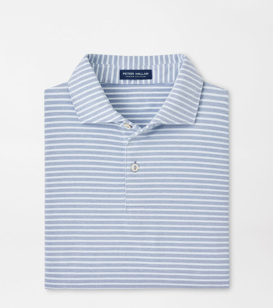 Albatross Stripe Cotton Blend Pique Polo