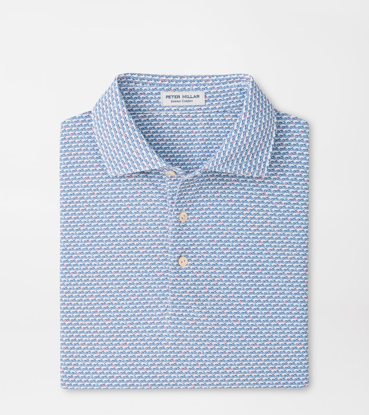 Motorcycle Performance Mesh Polo - Sean Self Collar