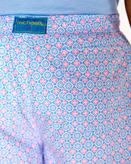 Medallion Pink Swim Trunk