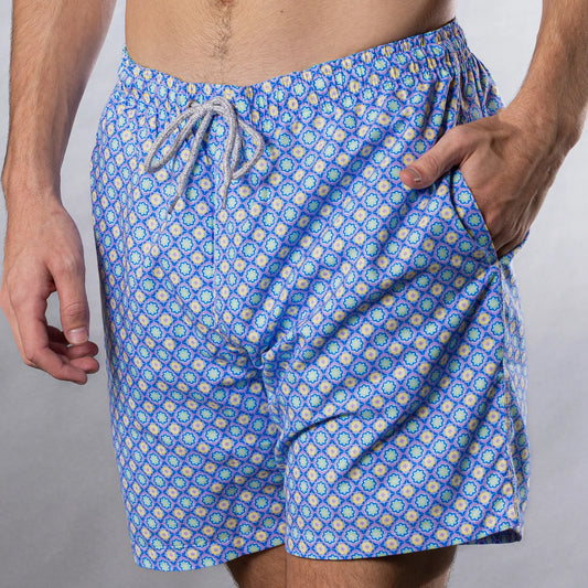 Medallion Lavender Swim Trunks