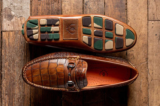 MONTE CARLO ALLIGATOR GRAIN HORSE BIT DRIVING LOAFERS