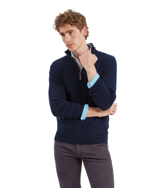 Lewis Lambswool 1/4 Zip Jumper