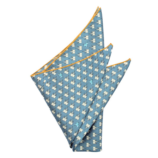 Jackson Square Pocket Square - NOLA Navy