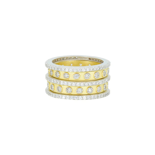 Two Tone 5-Stack Ring