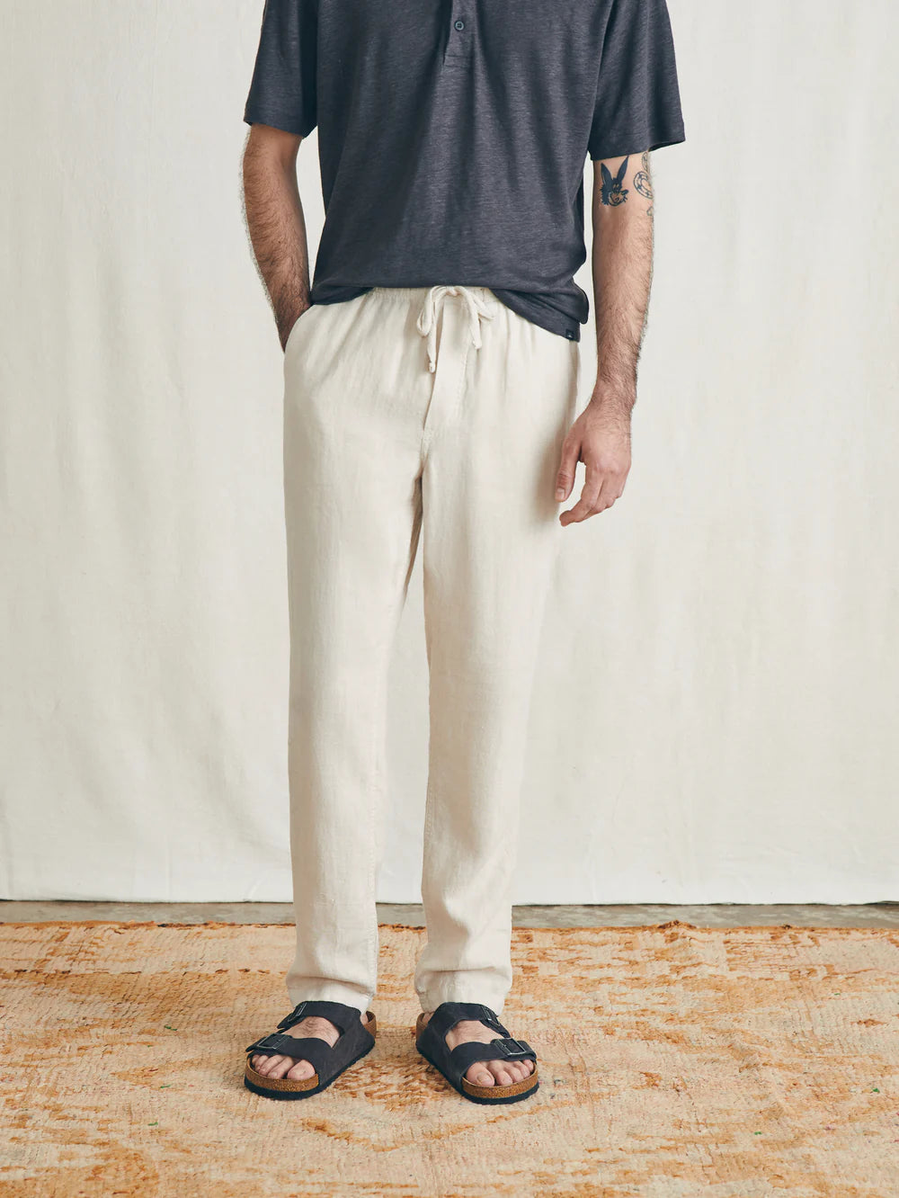 Linen Drawstring Pant