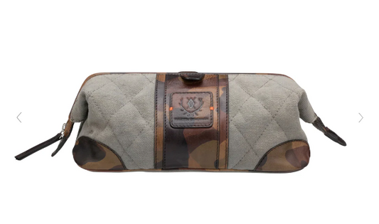 Woodland Quilted Oxford Canvas Shave Case