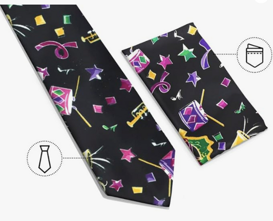 Mardi Gras Mambo Tie Set