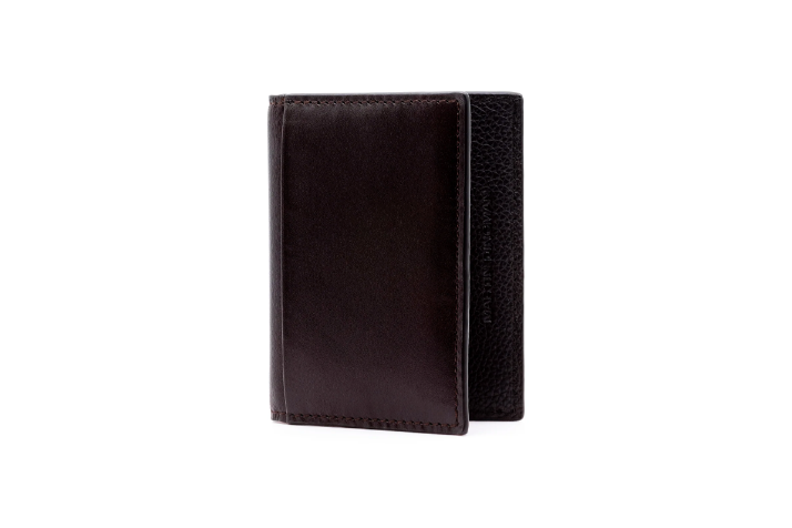 Edward Saddle Leather ID Wallet Chocolate