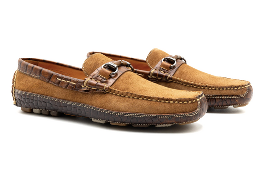 Monte Carlo Suede Horse Bit Loafer