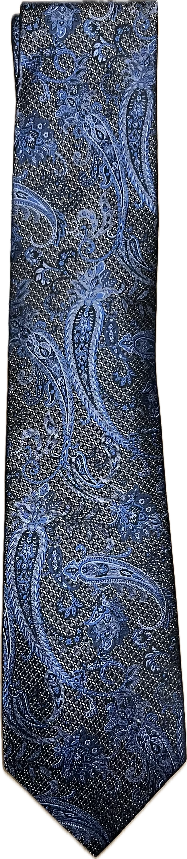 Bruno Piattelli Blue Paisley Silk Tie