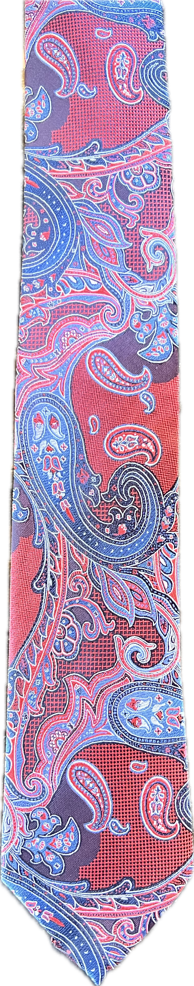 Bruno Piattelli Red and Blue Paisley Silk Tie