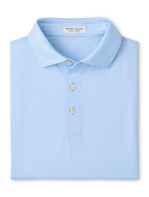 Gingham Performance Jersey Polo