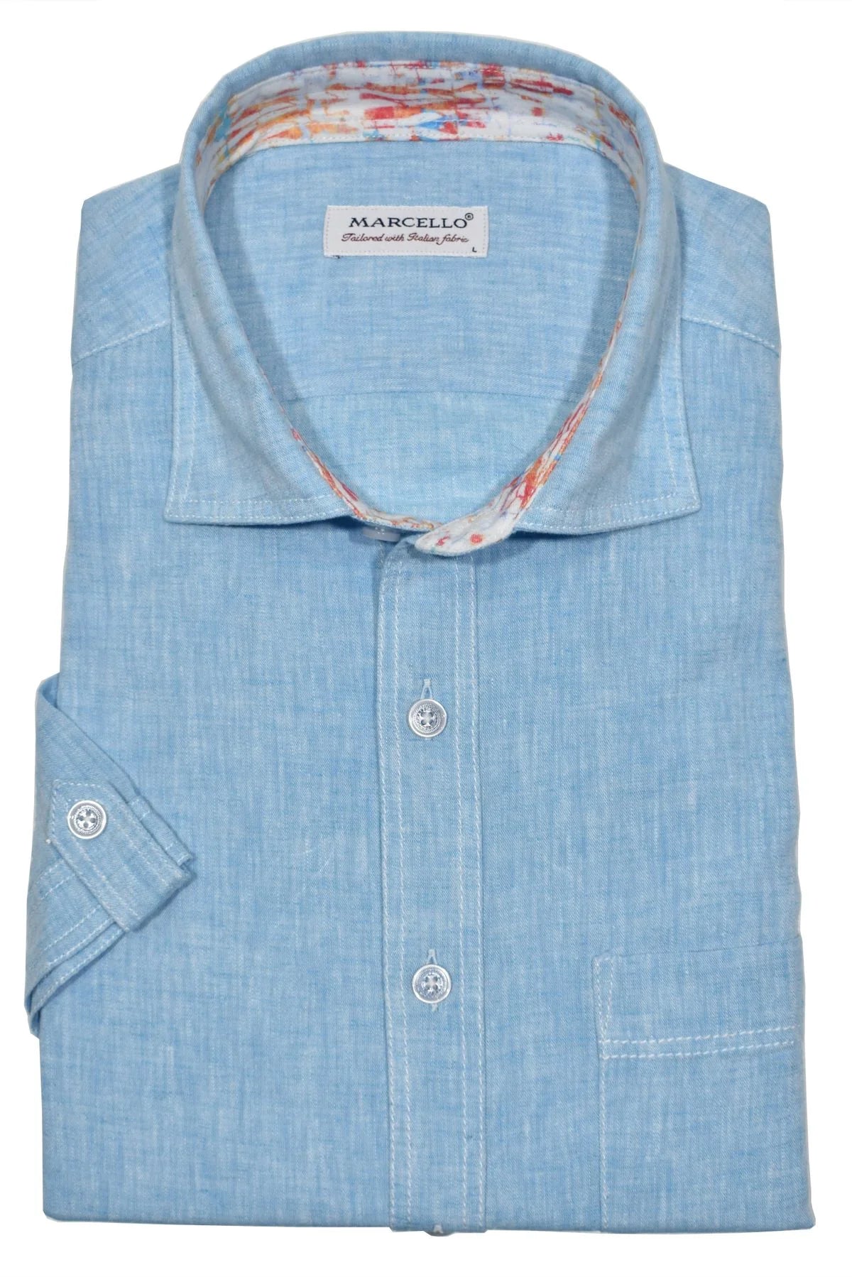 Amalfi Coast Short Sleeve Linen Sport Shirt