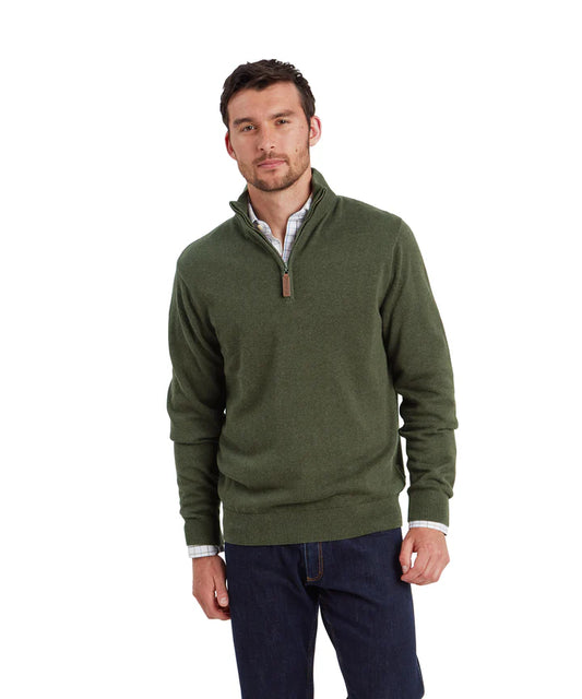 Lewis Lambswool 1/4 Zip Jumper