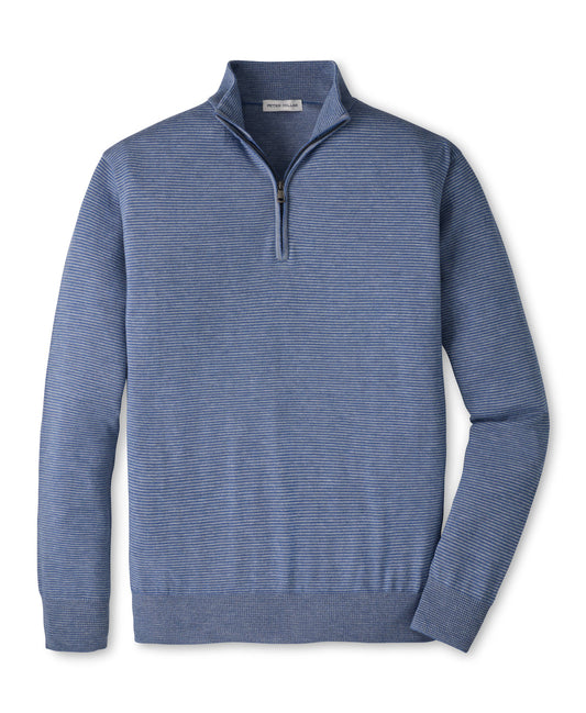 Canton Stripe Quarter Zip Sweater