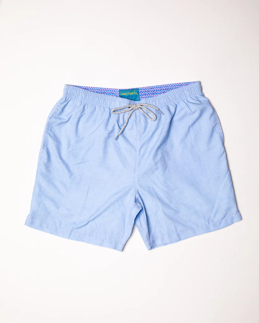 Solid Linen Swim Trunk